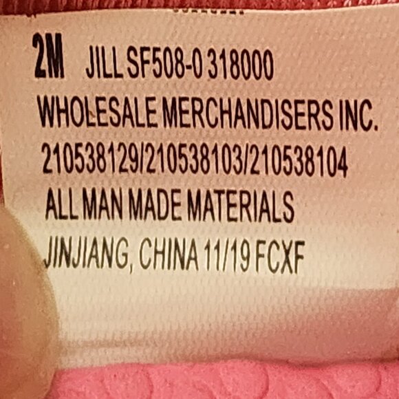 Falls Creek Navy Bright Pink Velcro Strap Closed Toe Bungee Jill Sandals Sz 2M - Picture 16 of 16